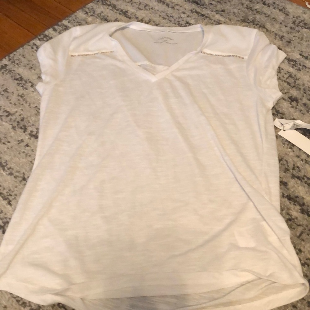 White. CAlvin Klein T-shirt
